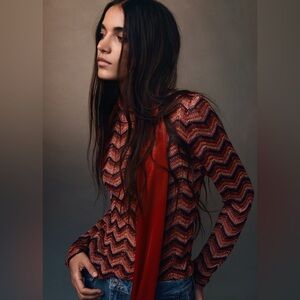 Mango Openwork Lurex Sweater